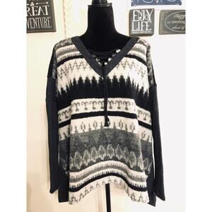 Vintage Havana Aztec Wool blend Sweater sz S